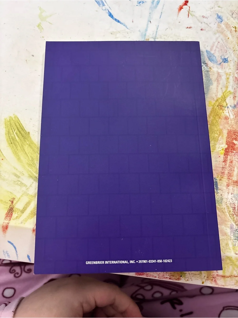 Purple Hardcover Journal with Neon Motifs